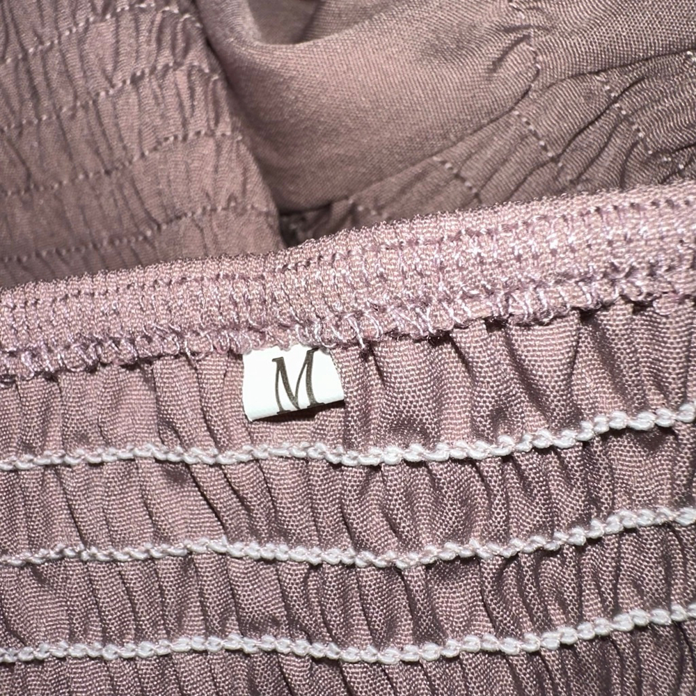 Women's Smocked Square Neck Dress Mauve Size Medium babydoll long sleeve Boho - Picture 6 of 14